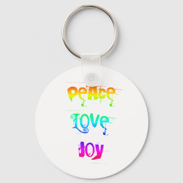 Llavero Peace Love Joy (Anverso)