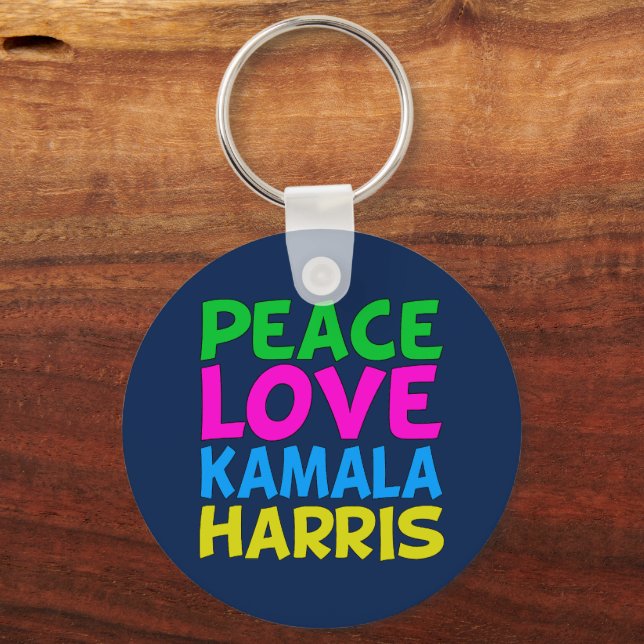 Llavero Peace Love Kamala Harris (Anverso)