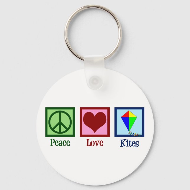 Llavero Peace Love Kites (Anverso)