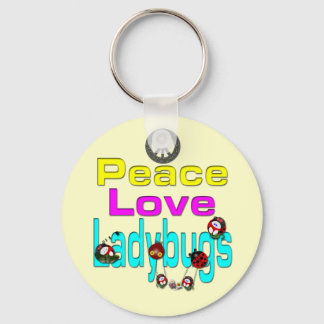 Llavero Peace Love Ladybugs
