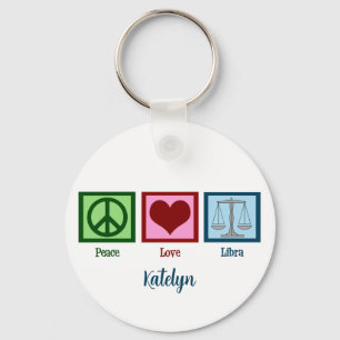 Llavero Peace Love Libra
