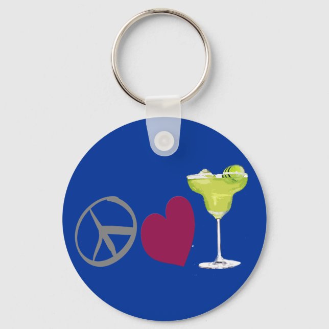 Llavero Peace Love Margaritas Keychain (Anverso)