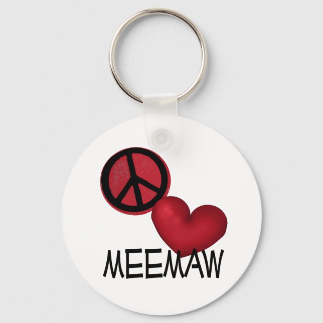 Llavero Peace Love MeeMaw (Anverso)