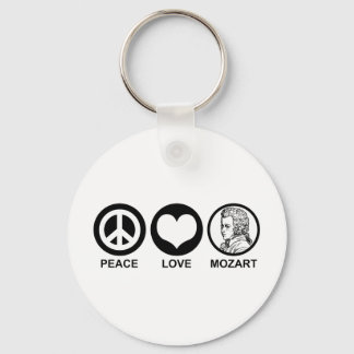 Llavero Peace Love Mozart