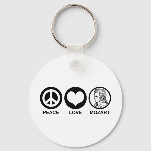 Llavero Peace Love Mozart (Anverso)