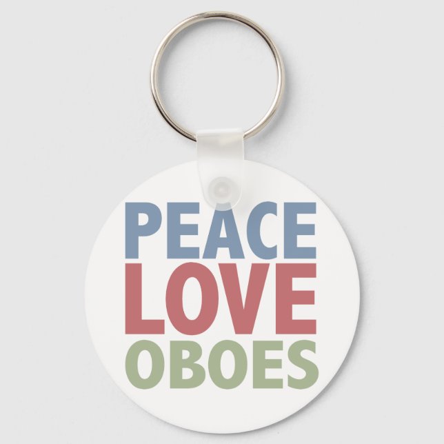 Llavero Peace Love Oboes (Anverso)