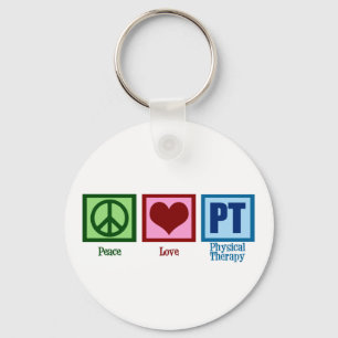 Llavero Peace Love Physical Therapist