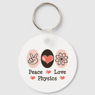 Llavero Peace Love Physics Key Chain