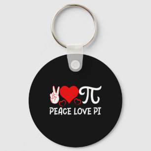 Llavero Peace Love Pi I Pi Symbol I Pi