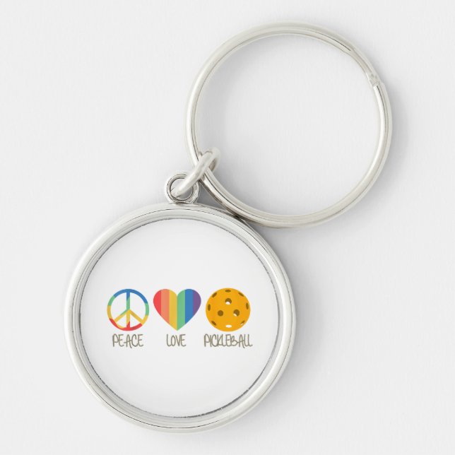 Llavero Peace Love Pickleball (Frente)
