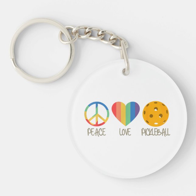 Llavero Peace Love Pickleball (Frente)