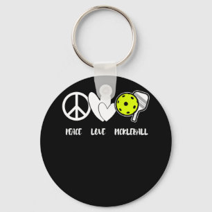 Llavero Peace Love Pickleball Funny Pickleball Paddle
