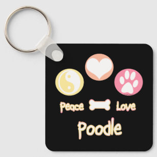 Llavero Peace Love Poodle