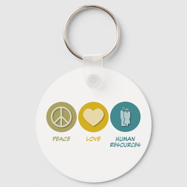 Llavero Peace Love Recursos Humanos (Anverso)