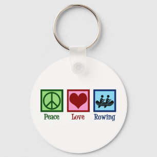 Llavero Peace Love Rowing - Equipo Cute Crew