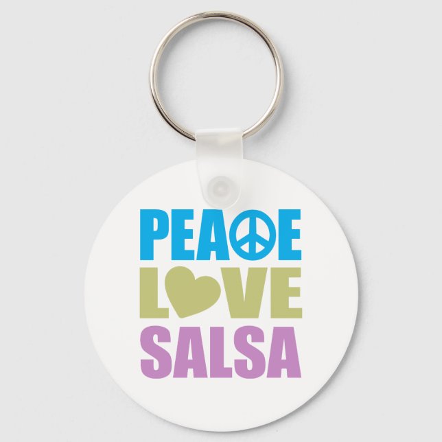 Llavero Peace Love Salsa (Anverso)