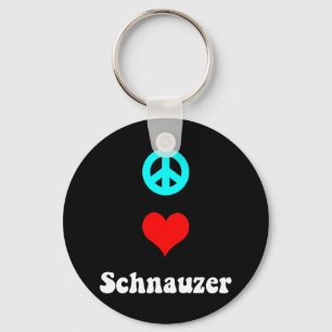 Llavero Peace love Schnauzer