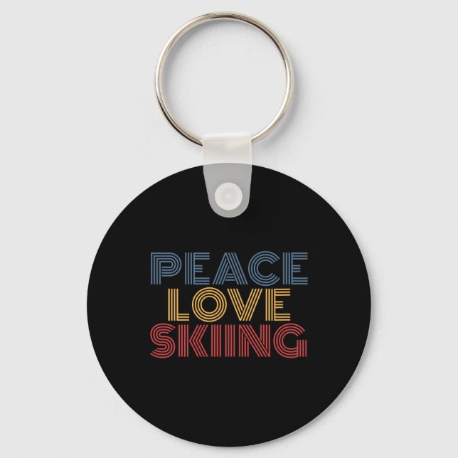 Llavero Peace Love Skiing  (Anverso)