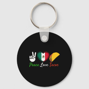 Llavero Peace Love Tacos Cute Taco Cinco De Mayo Mexico F