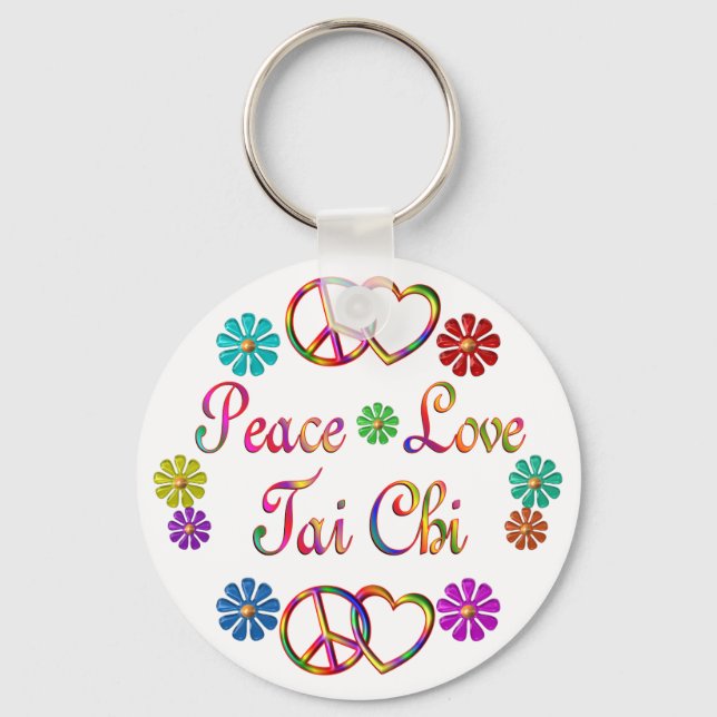Llavero Peace Love Tai Chi (Anverso)