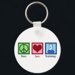 Llavero Peace Love Toxicology<br><div class="desc">Peace Love Toxicology. A cool toxicologist gift for a scientist who works in a lab as a poison and poisoning expert. Support toxicity researchers with this cute design!</div>