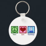 Llavero Peace Love Toxicology<br><div class="desc">Peace Love Toxicology. A cool toxicologist gift for a scientist who works in a lab as a poison and poisoning expert. Support toxicity researchers with this cute design!</div>