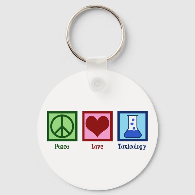 Llavero Peace Love Toxicology (Anverso)