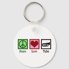 Llavero Peace Love Tuba Player