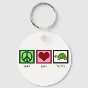 Llavero Peace Love Turtles