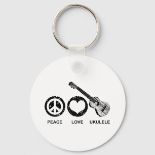Llavero Peace Love Ukulele