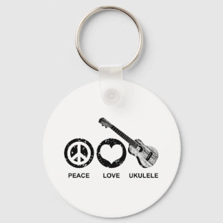 Llavero Peace Love Ukulele