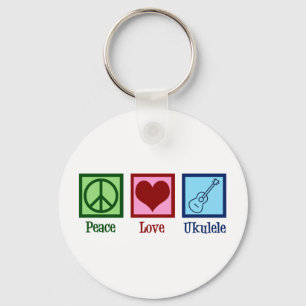 Llavero Peace Love Ukulele
