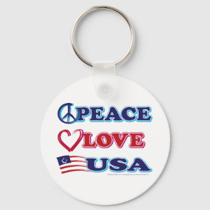 Llavero Peace-Love-USA