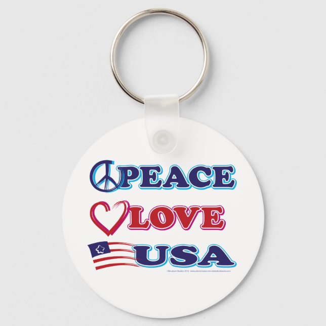 Llavero Peace-Love-USA (Anverso)