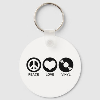 Llavero Peace Love Vinyl