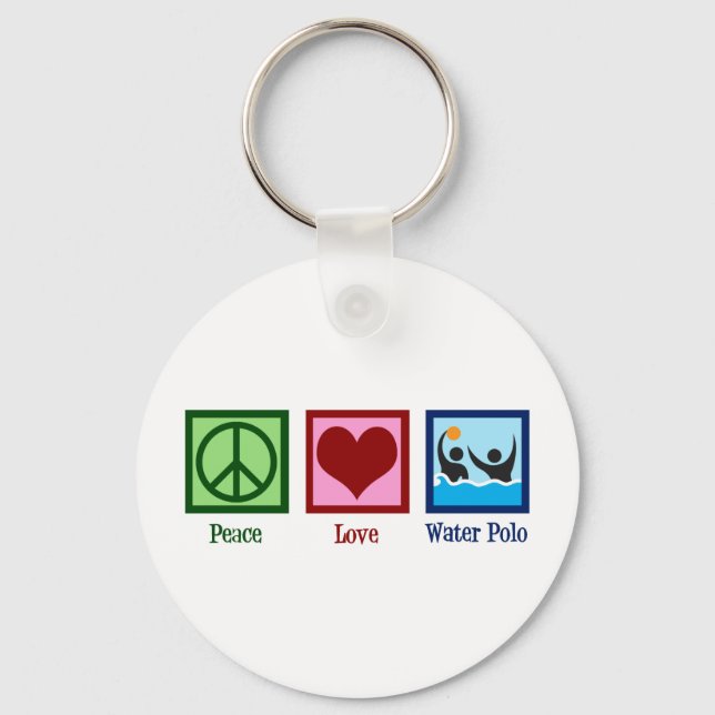 Llavero Peace Love Water Polo (Anverso)