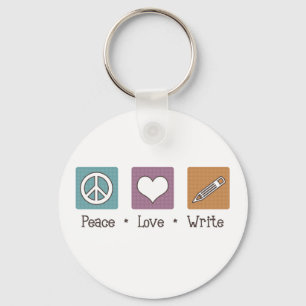 Llavero Peace Love Write