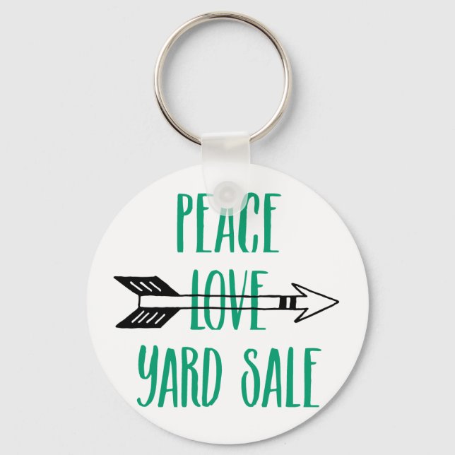 Llavero Peace Love Yard Sale Arrow Line (Anverso)