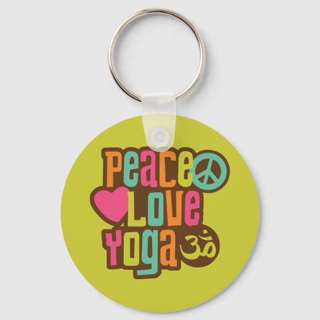 Llavero Peace Love Yoga (Anverso)