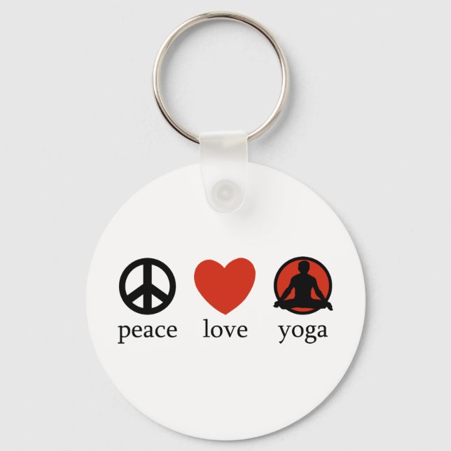 Llavero Peace Love Yoga (Anverso)
