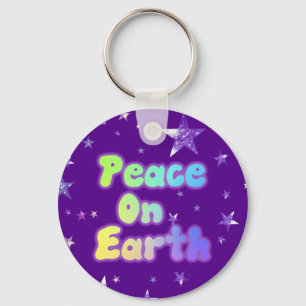 Llavero Peace On Earth Button