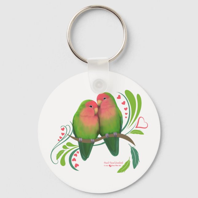 Llavero Peach Faced Love Birds (Anverso)