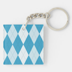 Llavero Peacock Azul Argyle Pequeño Forma de Diamante