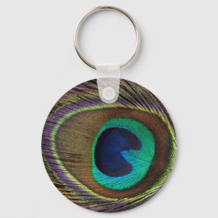 Llavero peacock feather