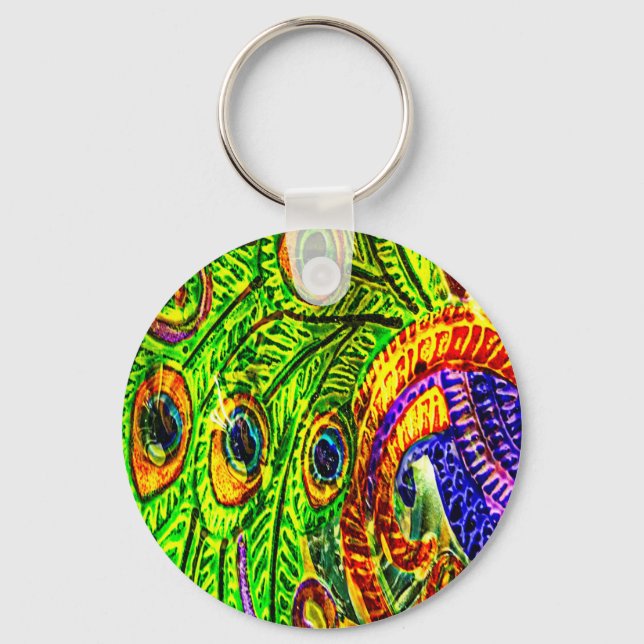 Llavero Peacock Feathers (Anverso)