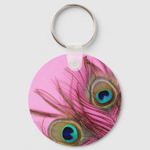 Llavero Peacock Feathers Keychain