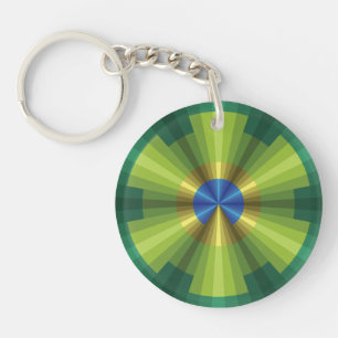 Llavero Peacock Illusion Acrylon Keychain