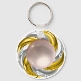 LLAVERO PEARL Y DIAMANTES