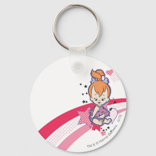 Llavero PEBBLES™ en el arco iris rosado