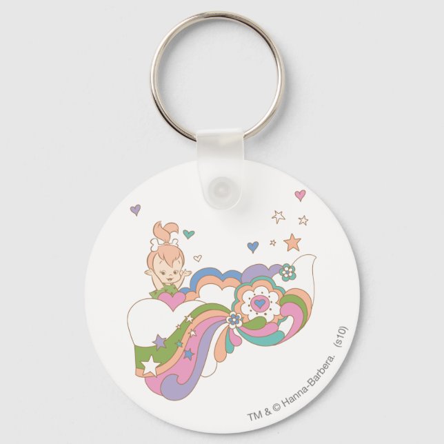 Llavero PEBBLES™ Rainbow Cloud (Anverso)